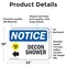 Signmission Decon Shower (Left Arrow) Sign With Symbol, 24 in W x Rectangle, Vinyl Decal OS-2PACK-NS-D-1824-L-10952 - alternate 3